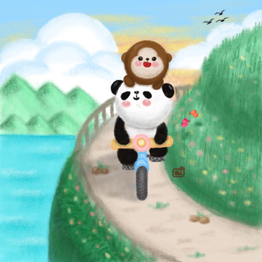riding bicycle