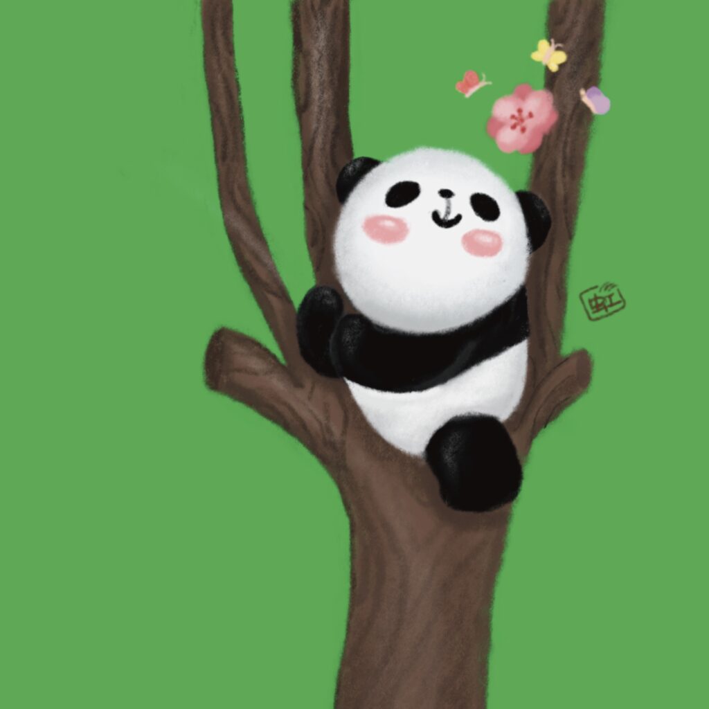 green panda