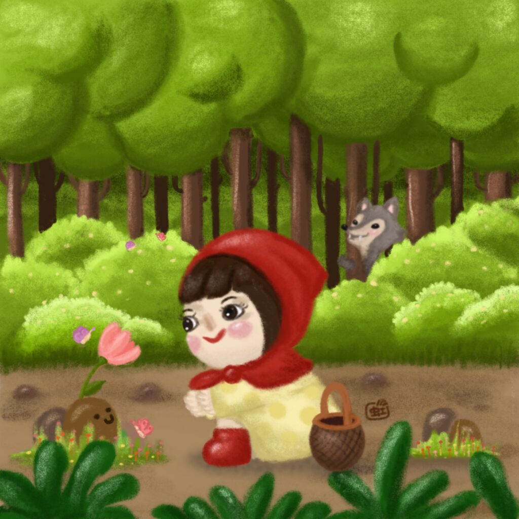 Little Red in the forest