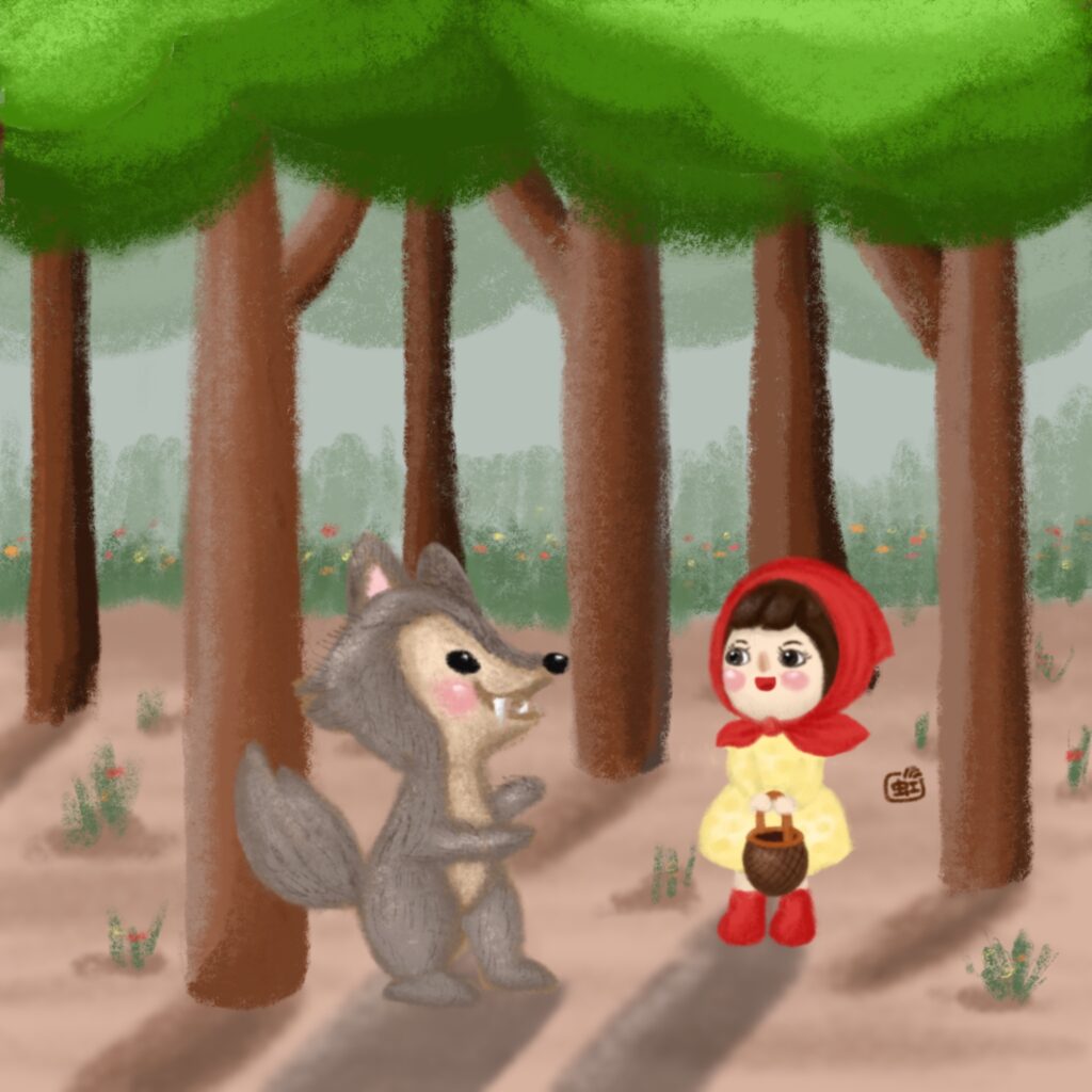 little red meet the wolf